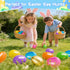 72 3.15'' 6 Garma Pcs Easter Eggs - Empty Bright Colors Plastic Eggs with Golden Eggshell Bulks for Easter Party Favors