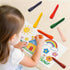 DreamCosy 1-3, 24 16 4-8, Triangle Jumbo Crayons for Toddlers Colors Washable Crayons with Printed Coloring Sheets