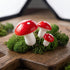 30 Pack jarbins Mushroom Cake Decorations Red Mini Mushroom Toothpicks Foam Cupcake Toppers Mushroom Cake Picks
