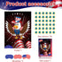ASTARON Pin The Star on The Eagle, Patriotic Party Game for 4th of July, Poster with Stickers & Blindfolds
