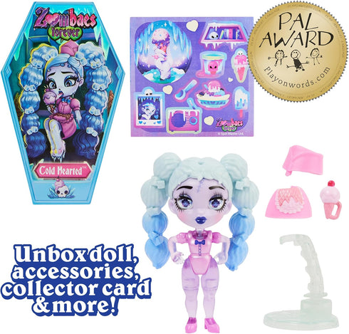 Surprise Collectible Zombie Figure, Doll Accessories & Coffin, 3.5-inch, Kids Toys for Girls