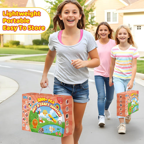 Zefy 3800+ 20 Set 4-12 Pcs Arts and Crafts Kit Supplies for Kids, All in One Art Supplies with Crafts Design, DIY Craft