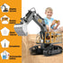 KASQERT 1:14 Boys,14 6 7 8 9 10 11 12 Remote Control Excavator Toys for Channel RC Digger Construction Toys