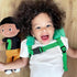 OUOZZZ 15" Soft Baby Doll for Boys Girls - African American Rag Doll, Cuddle Buddy Dinosaur Plush Toy for Kids