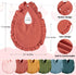 12 Set Newcotte Pcs Baby Muslin Bibs and Burp Cloths Cotton Absorbent Baby Bibs Burping Cloths for Toddler Unisex Girls