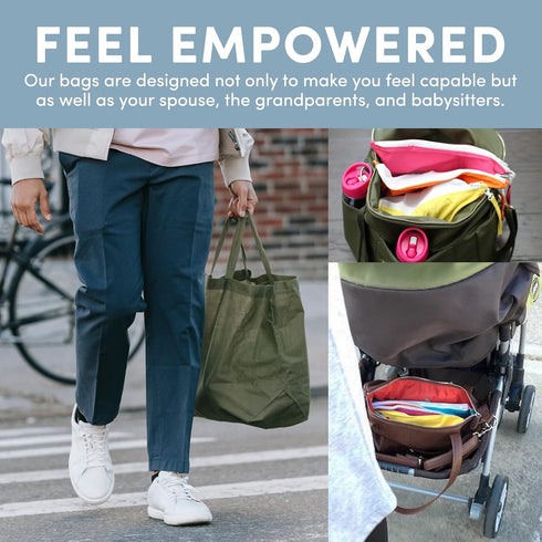 Mother Load Durable Nylon Diaper Bag Organizer Pouches by