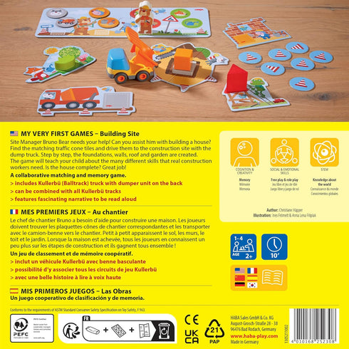 2+ HABA My Very First Games Building Site, A Cooperative Learning Kids Game, Toddler Learning Activities & Games