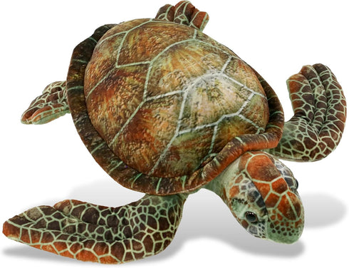 DolliBu Sea Turtle Stuffed Animal - Huggable Turtle Plush, Adorable Playtime Sea