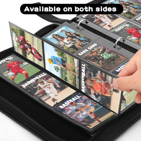 450 Pockets Trading Baseball Card Sleeves Binder - 25 Pages Double-Sided Protector for Standard Sized Cards