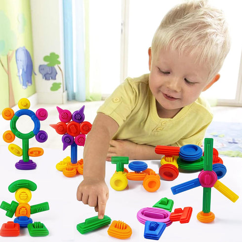 RAINBOW TOYFROG STEM Builder Toys Kit, 3D Educational Construction Engineering Building Blocks for Boys and Girls Ages