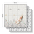59"x59" 0.4" Tummy 59 inch ZEEBABA Baby Play Mat, Foldable & Reversable Large Baby Mat, Thick Waterproof Foam Play Mat