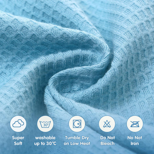 Miracle Baby 35.4"x35.4" Car Seat Swaddle Blanket, Waffle Carseat Blanket for Babies, Stroller Wrap Blanket for Infants