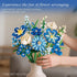 Set, 766 PCS-JJ9240 Flower Bouquet Building Blocks Creative Blue Tulip Artificial Flower Plant Models, Home Decor
