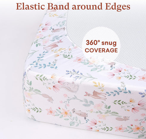 Pack 2-Pack Pack Graco and Play Mattress Sheets Fitted, Mini Crib Sheets for 'n Play Mattress, Stretchy Playard Sheets