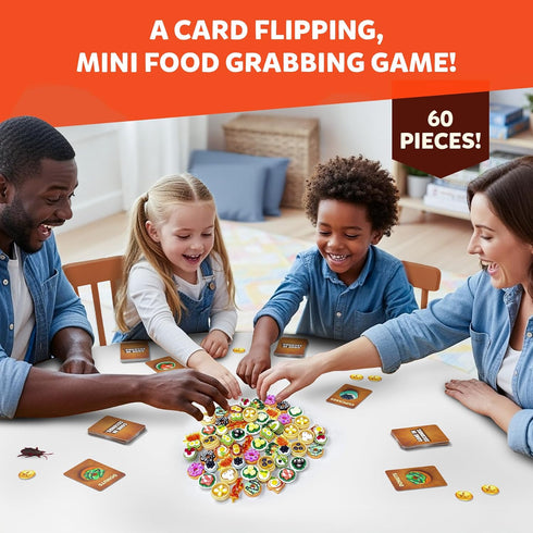 6, 7, 8 25 Gone in Seconds - Fast-Paced Mini Food Game for Kids, Teens & Adults, Quick Reflex Family & Party Board