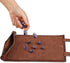 Accessories(Brown,1 Civaner Dice Mat Tray Rolling Mat with Zipper PU Leather Folding Scroll Dice Bag Holder Table
