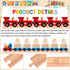 16 Pcs Straight Wooden Tracks Expansion Wood Train Track Connectors and Adapters Male Male Female Female Wood Train