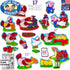 Little Folk Visuals Little Red Hen Precut Flannel/Felt Board Figures, 17 Pieces Set