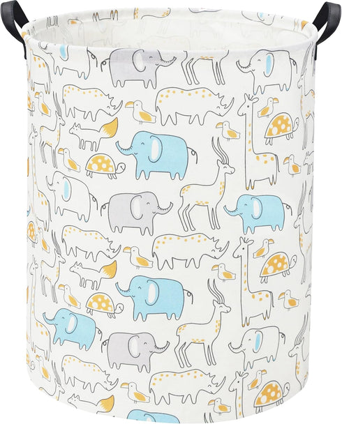 Animal Baby Laundry Basket, Kids Toy Storage Bin for Boys Room Decor, Baby Nursery Hamper Gift Baskets (Animal)