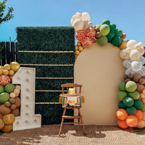 1st Wild One High Chair Banner - Lion Highchair Banner, Safari Animal Theme First Birthday Tassel Banner for Birthday