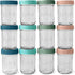 Mason Bottle 8oz Breast Milk Storage Jars (12-Pack) Reusable Glass Baby Food