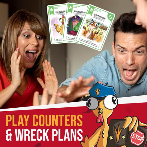 28 13+, Chicken Challengers Card Game Hilarious Strategy for Adults & Teens, Family Game Night, Players, Ages
