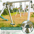 4 Pcs A Frame Bracket for Swing Set, Wooden Swing Accessories with Tools Hardware for Playground Support (Green)