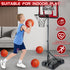 Kids Basketball Hoop, Adjustable Height Basketball Toy with Stand, Toddler Basketball Gifts for Boys Age 3-8, Indoor