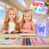 YOYTOO Set 4-6-8, 4 5 6 7 8 Washable Markers with Glitter Pencil Case, Art Supplies for Kids Ages Arts Crafts Travel