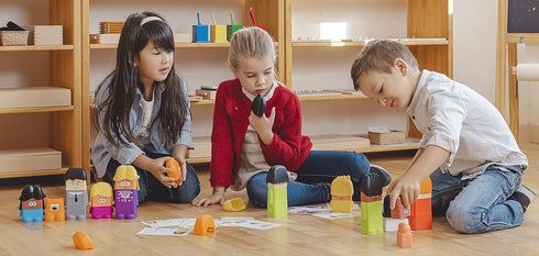 Miniland Family Diversity Blocks Game - 3-6 Years, 1-6 Players, Empathy, Cultural and Racial Inclusion, Build Self