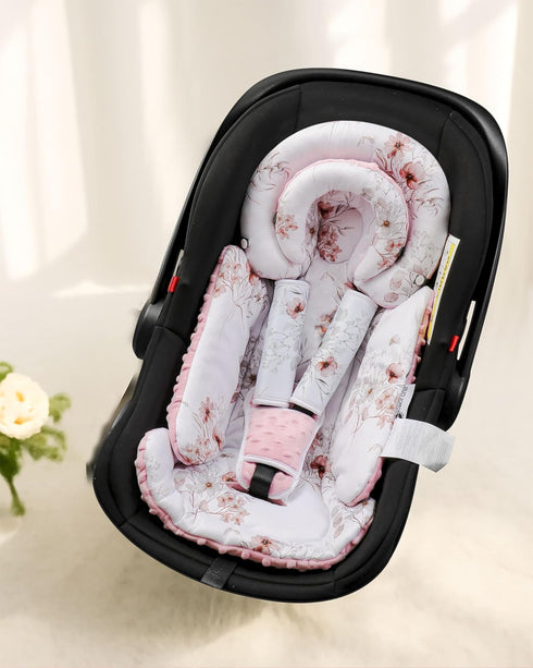 BOMOLOUR Infant Car Seat Insert with Removable Cushion for Baby Preemie Newborn Infant, Reversible carseat Insert Head
