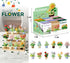 Jollcnoia 12 Set Mini Flower Potted Plant Bonsai Building Toy Blocks Artificial Particle Flower Botanical