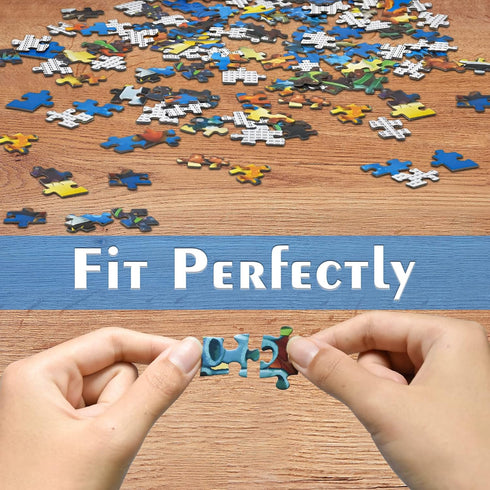 HUADADA Jigsaw Puzzles for Adults 1000 Pieces, Mystical Carpet Interlock Perfectly Letter on Back No Dust, Home Decor Birthday Party Gift Toy for Men Women Elders Seniors (27.5"x19.6"), 1:1 Poster