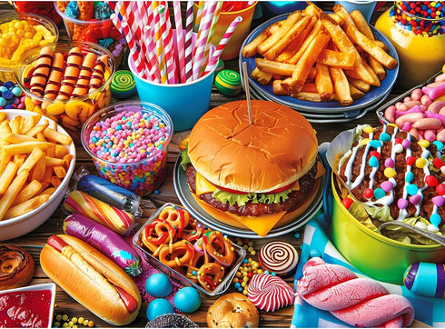 VOLUVOLU 500 Piece Puzzle for Adults, Hamburger Jigsaw Puzzles, Youths Favorite Foods Puzzles