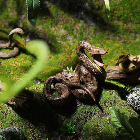 Sratte 26 Pcs Realistic Snake Figurines - Plastic Anaconda Animals Diorama Project Playset for Kids