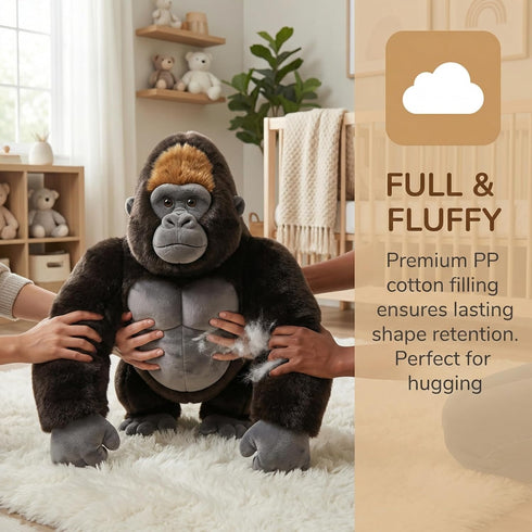 ZHONGXIN MADE 15in, Gorilla Plush Toy, Realistic Orangutan Stuffed Animals Unique Forest Plushie Toys Model Dolls