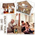 Furbeko 35 Pcs Miniature Dollhouse Wallpaper Self-Adhesive Mini DIY Floorboards Wall Paper Real Life DIY Decoration