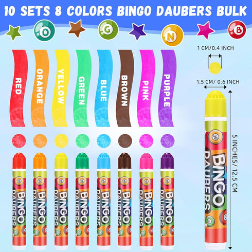 80 Set 12ml /0. 4oz 8 Crtiin Pcs Daubers Dot Markers Each, Vibrant Colors for Kids Adults Dot Paint Markers Idea