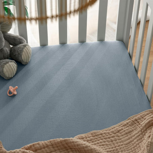 Set Large Muslin Crib Sheet & Blanket for Infants - Soft & Breathable