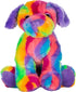 Rainbow Puppy Stuffed Animal Dog Toy, Cute Colorful Plush Toy for Kids, Stuffed Animal for Boys and Girls