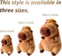 Tanha Capybara Plush Toy, Soft Stuffed Animal with Hamburger Backpack, Cute Capybara Gifts, 33cm / 13inch