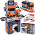Kids Tool Bench with Electric Drill and Power Miter Saw, Construction Workbench