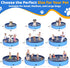 CACSPS 39.5" 12" x Foldable Dog Pool - Collapsible Hard Plastic Kiddie Pool for Dogs & Kids, Non-Slip Pet Bath Tub