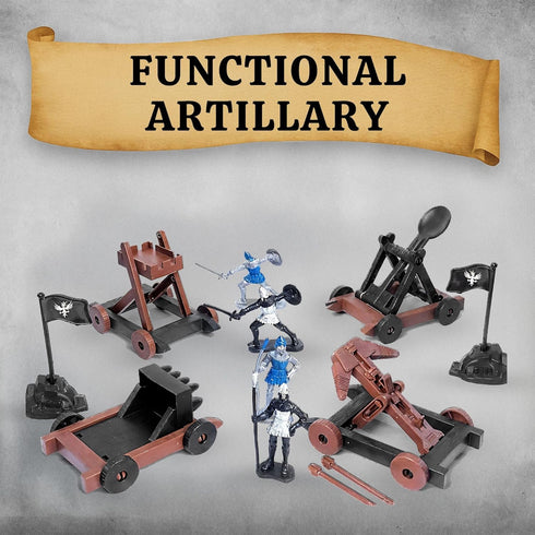Playset 42 Liberty Imports Medieval Knights and Dragons Figures Plastic Fantasy Soldier Figurines and Accessories Toys