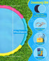 Raxurt Splash Pad - 97 Inch Splash Sprinkler Pad for Kids and Dogs, Durable Dog Pool Bath for Summer Outdoor Fun.