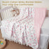 30x40 Inches, david's kids Muslin Minky Baby Blanket for Girls with Muslin Cotton Front and Dotted Fleece Backing