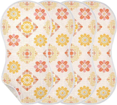 decor gift Summer 4 Pack 22x11in Cotton Baby Burp Cloth Soft Touch Cinco De Mayo Pastel Baby Feeding Cloth for Gender