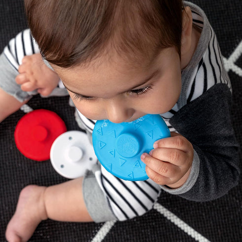 Baby Einstein Stack & Wobble Zen Teether Toy, BPA Free, for Infants 3 Months and Up, Cause and Effect Learning