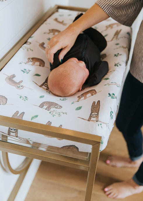 Copper Pearl Premium Knit Changing Pad Cover, Soft and Stylish, Universal Fit for Standard Diaper Changing Pads