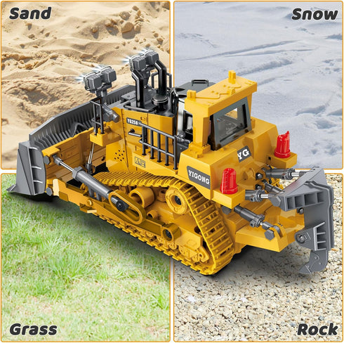 Bulldozer Bulldozer 6 7 8-12 3-5 Samtop Rc Toys - Remote Control Construction Vehicles Trucks for Boys Kids Age - Metal